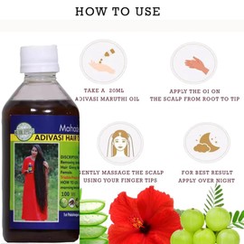 Growkesh ADIVASI HERBAL Adivasi Hair Oil, Ayurvedic Hair Care Oil, Hair Fall Control, Dandruff Treatment, Helps Strong and Healthy Hair