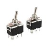 MTDELE 2Pcs DPDT Toggle Switch 12V 6 Pin 3 Position