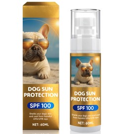 Dog Sunscreen Spray, Natural Protection for Skin, Coat, Nose, Ears, Lightweight & Non-Greasy, Safe for Pets