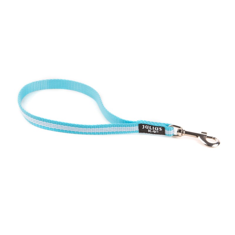 Julius-K9 IDC Short-Traffic Lead, 14 mm x 35 cm, Aquamarine
