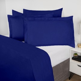 ROHI Bedding Royal Blue Pillow Cases 2 Pack 20" x 32"(50cm x 80cm) - 100% Egyptian Cotton 200 Thread Count Oxford Pillowcases - Breathable & Anti Allergy Bedroom Pillow Cover (Royal Blue)