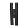 Renovators Supply Manufacturing H Cabinet Hinges 7 in. Black Wrought