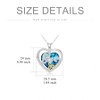 PELOVNY Celtic Knot Necklace 925 Sterling Silver Crystal Heart Pendant