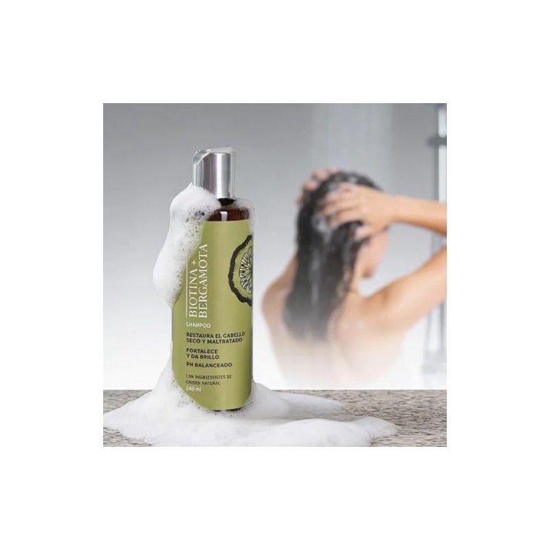 Shampoo de Biotina y Bergamota Chemisette 240 ml para Cabello