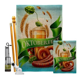 Ornament Collection It Oktoberfest Burlap Garden House Flag Kit Beverages Beer Happy Hour Game Pong Party Ale Lager Craft Decoration Banner Small Yard Gift Double-Sided, Made in USA
