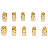 10pcs RCA Right Angle Adapter Male to Female Copper Gold