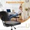 Sweetcrispy Small Office Desk Chair with Wheels Armless Comfy Computer