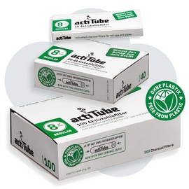 actiTube Activated Carbon Filter Pack of 100 – More Smoking Pleasure with Activated Carbon