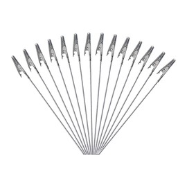 FSSTUD 20 Pcs Metal Wire Alligator Clamps Long Tailed Alligator Clip Clasp Place Card Table Number Holder Picture Menu Memo Clip DIY Card Note Holder 15 cm