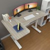 bilbil 59 Inches L-Shaped Height Adjustable Electric Standing Desk, Sit
