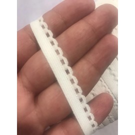 Unbranded 15 Yard White Elastic Lace Trim 1/4 inches width Sewing For Face Mask And More