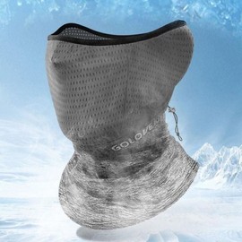 Outdoor Sports Cooling Mask Sunshade for Golf Hiking Dark Black