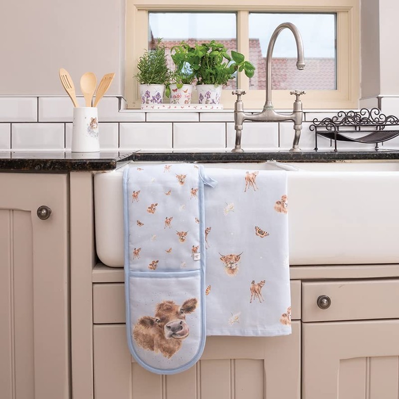 Wrendale Designs Farmyard Friends Double Oven Glove (Cow)
