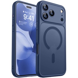 CANSHN Funda magnética compatible con iPhone 17 Pro, mejorada [protección completa de la cámara] [compatible con Magsafe] [mate translúcido] funda protectora a prueba de golpes de 6.3 pulgadas, color