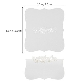 Artibetter Pack of 50 Blank Place Cards White Butterfly Seat Cards Tent Place Cards for Wedding Party Favours
