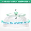 PFNRTH Rotating Dome Squirrel Baffle for Bird Feeders,Two-Ways:Bird Feeder Dome
