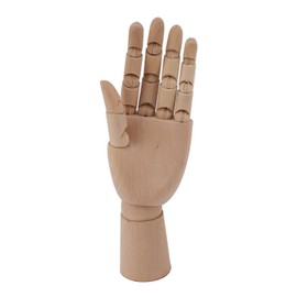 Flexible Wooden Hand Model Moveable Wooden Artists Manikin Hand Figure Hand Model for Sketching Drawing Painting 7116A 0101 Left Hand Small