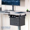VIVO Corner Clamp-on Under Desk Drawer and Shelf System, Office