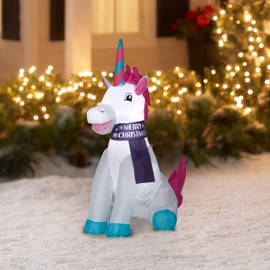 Holiday Time Inflatable Unicorn, 3.5 Foot Tall