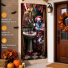 Halloween Garage Door Decoration, 70.9 x 35.4 Inch Bloody Clown