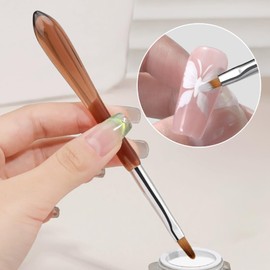 SILPECWEE Acrylic Nail Brush, Nail Art Brushes Daisy Pen - Versatile Nail Drawing Pen for Petals, Leaves, Flowers Nails Art Designs Tool for DIY Salon