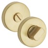 Satin Brass Bathroom Thumb Turn and Release