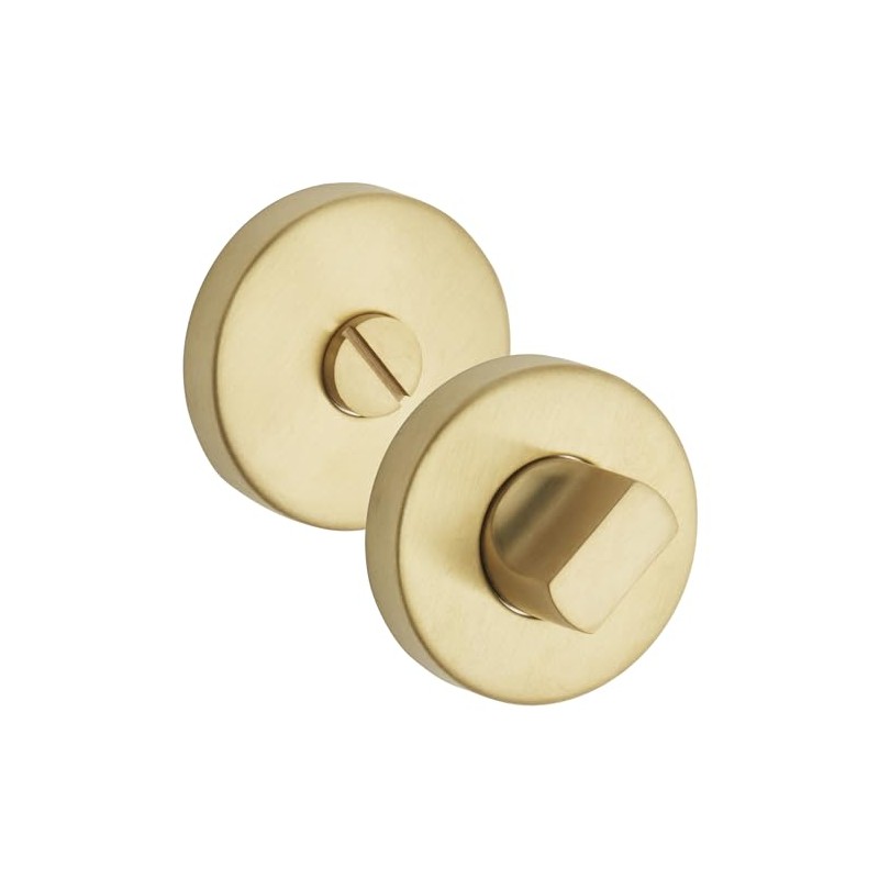 Satin Brass Bathroom Thumb Turn and Release