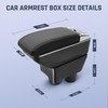 Car Armrest Box Fit for Nissan Versa 2012-2019, Double-Layer Armrest