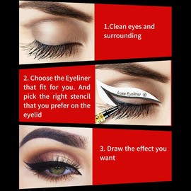 AIMALL Eyeliner Eyeshadow Stencil Set Eye Makeup Fox Template Non-woven 12 Styles cards - Precision Eye Makeup Templates for Diverse Looks