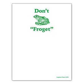 Don't Forget Memo Pad - Funny Home Office Desk Frog Decor Gag Gift Idea Green