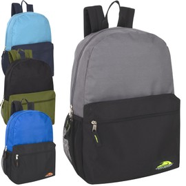 Trail maker Wholesale Backpacks 24 Backpacks for Kids, School, Adults, Sports | 18 Inch Color Block Backpacks for Men, Women, Kids (Boys Color Pack)