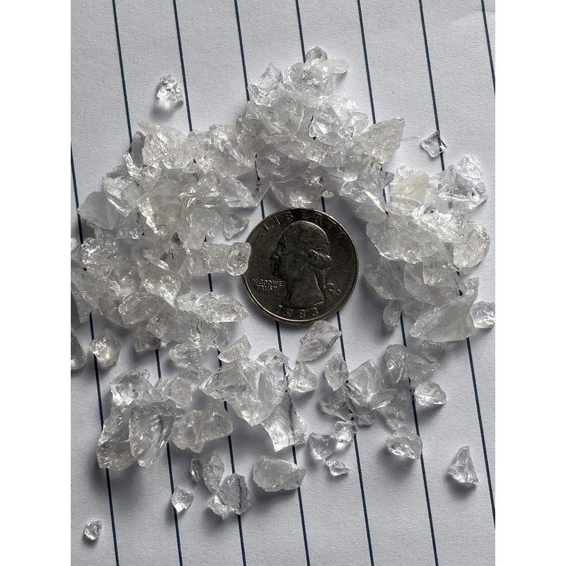 Clear Quartz - Medium Chips no Powder - 100% Clear