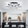 FRIXCHUR 20.4" Crystal Chandeliers Modern Flower Crystal Ceiling Light LED