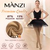 MANZI Women's Dance Tights Skin Tone Convertible Ballet Stockings Ultra
