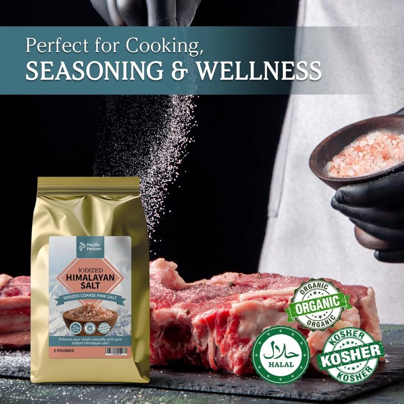Pacific Pelican Iodized Himalayan Pink Salt | Coarse Grain, 2