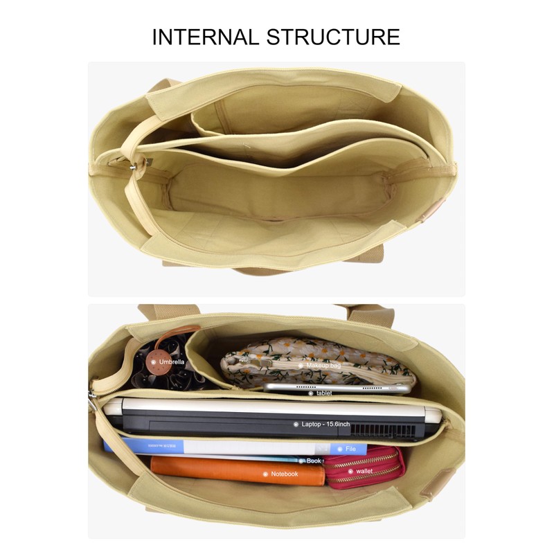 Women's Medium Handbag Canvas Satchel Tote Bag Shoulder Bag Shopper