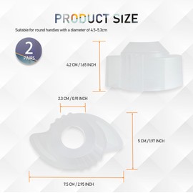 UBRAVE Door Handle Protector,Knob Cover Door Handle, Anti-Static Door Knob Protector,Faucet Switch Anti-Slip Sleeve,Arthritis and Senior Living Aids,Easy Open Door Living Aid -2pcs