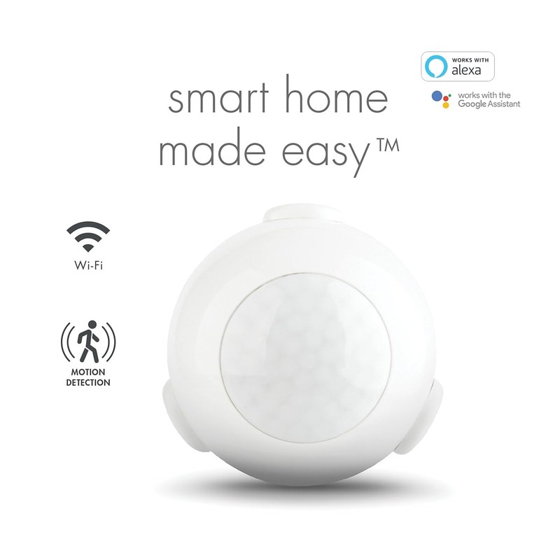 Globe Electric Wi-Fi Smart Motion Detector, No Hub Required, Battery