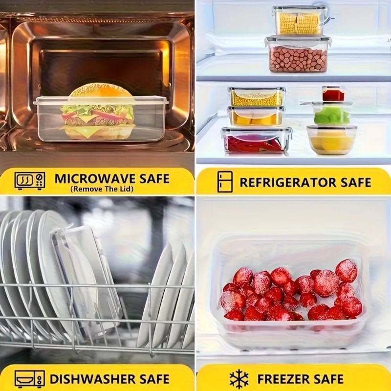 ZenithHome Food Storage Container Set – 8-Pc Airtight Locking Lids