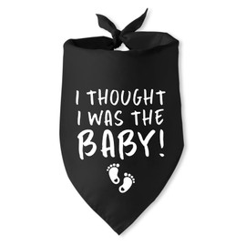 Dog Bandana Pregnancy Announcement Gifts I Thought I was The Baby! Pet Bandana Dog Triangle Scarf Bandana for Dogs Baby Shower Decorations