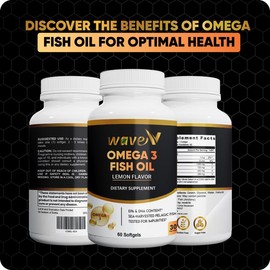 "Premium Omega-3 Fish Oil – High Potency, Burpless, Triple Strength EPA & DHA for Heart, Brain, Joint Health – Easy to Swallow Softgels" - Select Bundle: Pack of 2 (60 Day Supply)