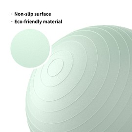 FITMIND_Extra Thick Exercise Ball 75cm Yoga Ball for Workout Pregnancy Stability,Anti-Burst and Slip Resistant Swiss Ball with Pump for Yoga, Pilates, Fitness,Birthing,Physical Therapy (Green 621C)