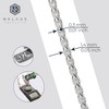 NKlaus 6827 70 cm Braid Chain 925 Silver Elegant Necklace