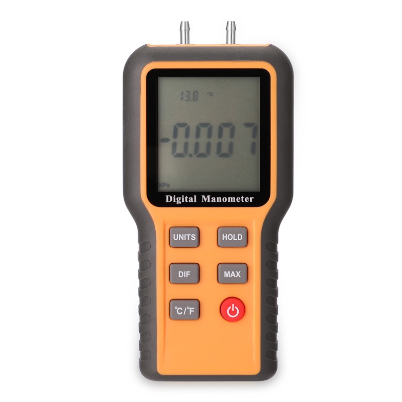 Digital Manometer LCD Display ℃ ℉ Switchable 12 Pressure Units