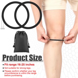 Foilswirl Silicone Patella Knee Band for Basketball Patella Tendon Support Knee Pain Running Tendon Brace Support Strap(4,Black,L)