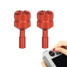Pair of DJI Controller Sticks, Aluminium Alloy Control Stick for DJI Red, Compatible with DJI RC 1, RC 2, DJI Air 3, DJI Mini 3 Pro