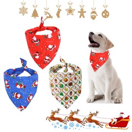 Dog Bandana Christmas Scarf, Pack of 3 Dog Bandana Headscarves, Dog Bandana Headscarves, Christmas Gift, Bandana for Dogs, Dog Bandana Headscarves