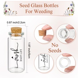 Jingmore 100 Sets Wedding Favors for Guests Love Is in Bloom Gifts Mini Bottles Wildflowers Cards Organza Gift Bags for Wedding Baby Bridal Shower Party Favors No Seeds