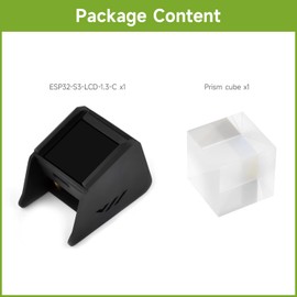 Waveshare 1.3inch ESP32-S3 Display Development Board, 240x240 Pixels, Built-In ST7789V2 Display Driver Chip & 6-Axis IMU, 262K Color, SPI, Support 90° Hardware Rotation, with Case & Prism Cube