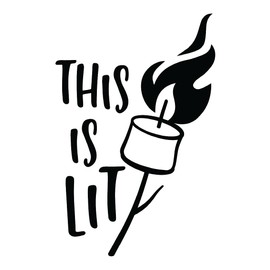 This is Lit Sticker 4 Inch Vinyl Decal Bumper Stickers Adventure Outdoor Nature Camping Hiking Travel Mountain Park Wildlife Wilderness Explore CS1196-2PK